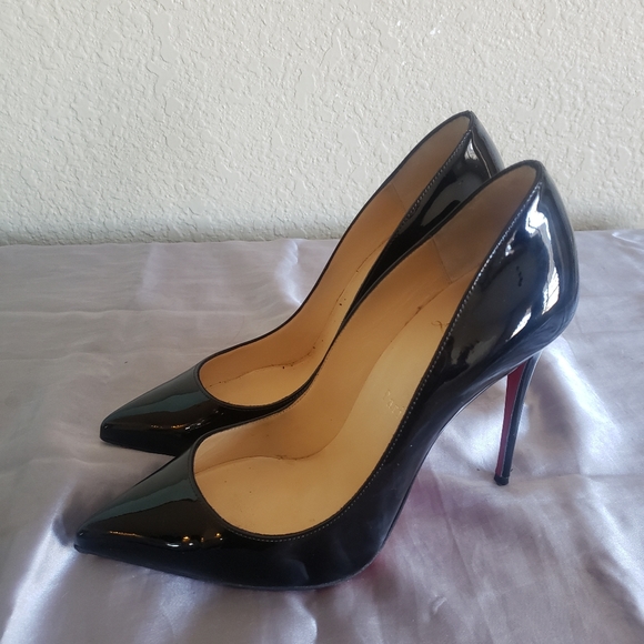 Christian Louboutin Pigalle Follies Black Patent Leather 100MM - Picture 3 of 16